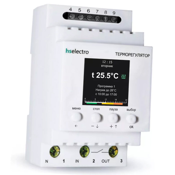 HS Electro ТС-3, цифровой терморегулятор для систем обогрева